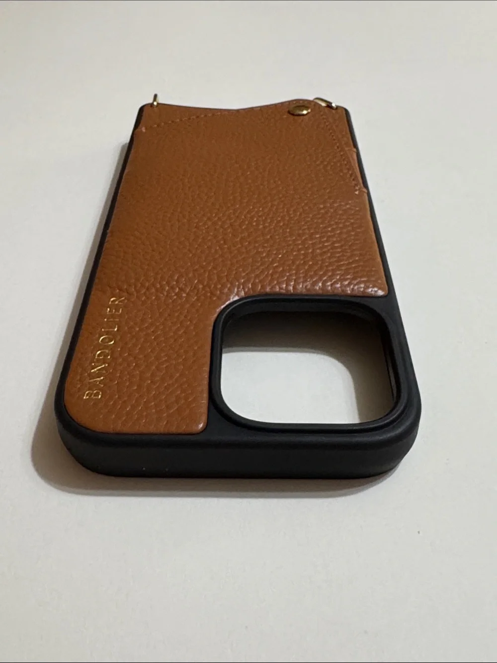 Bandolier Emma Leather Card Pocket Phone Case in Brown iPhone 16 ProMax